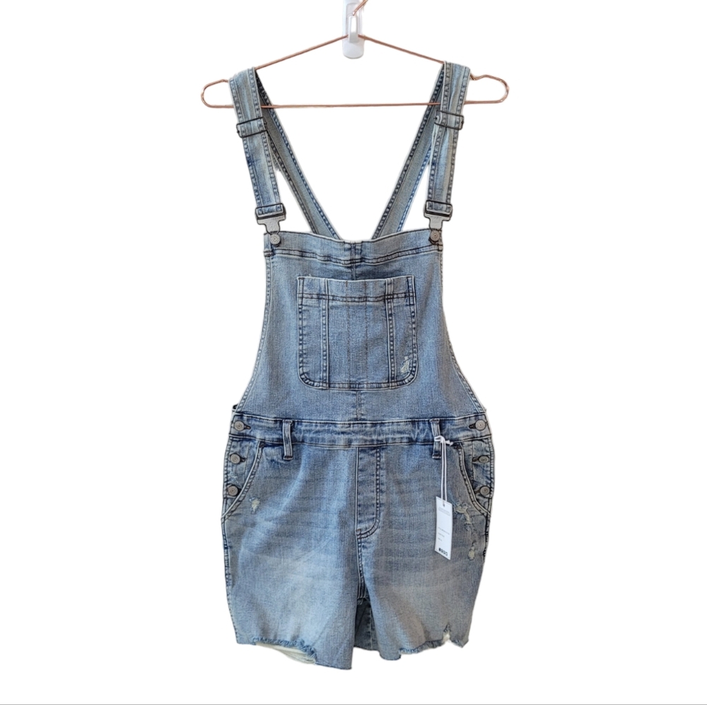 Judy Blue Light Wash Denim Short Overalls